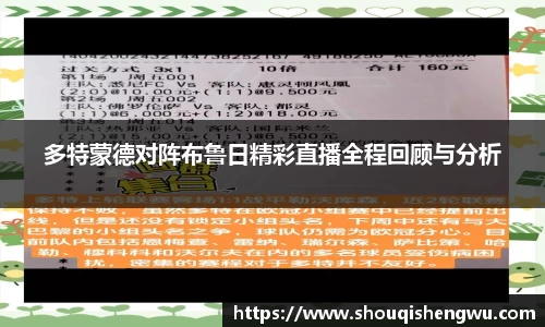 多特蒙德对阵布鲁日精彩直播全程回顾与分析